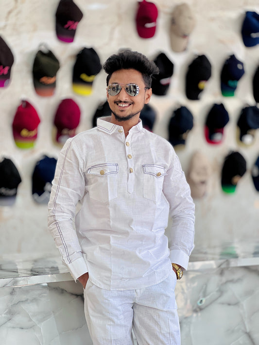 Double pocket short Kurta