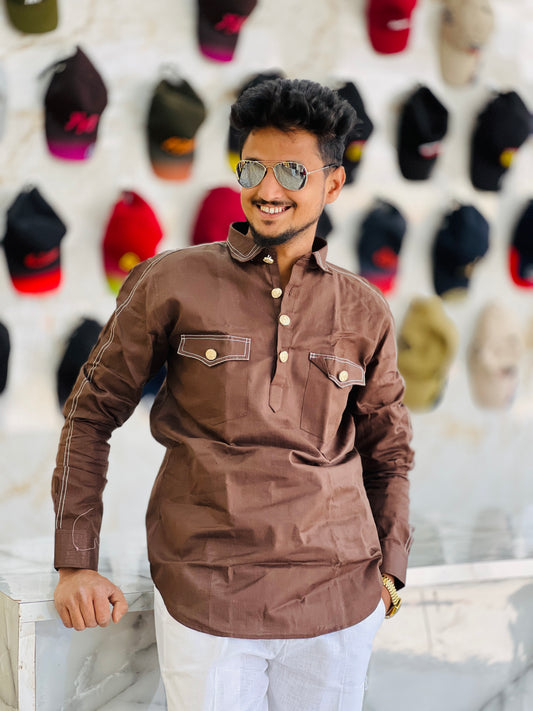 Double pocket short Kurta