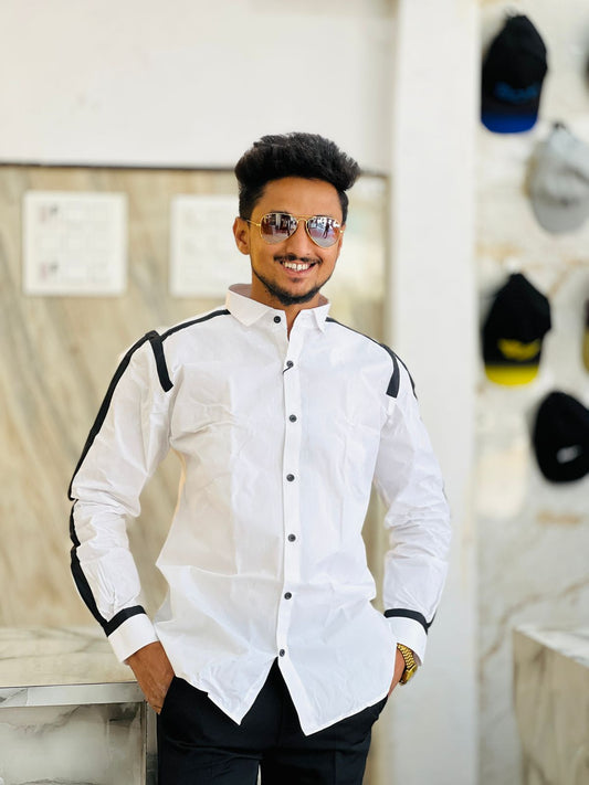 Wight pepar cotton pattern shirts